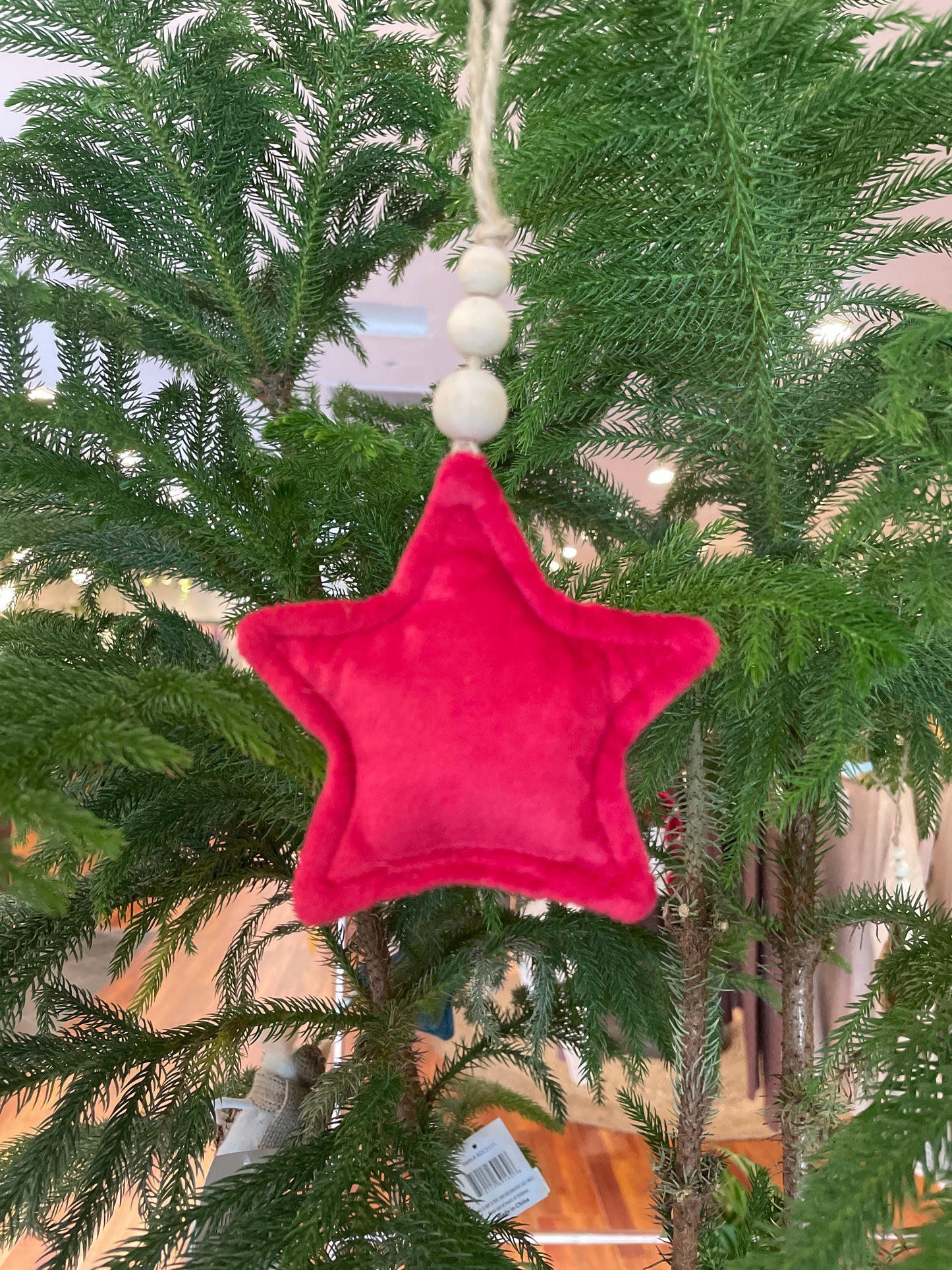 Plush Star Holiday Ornament