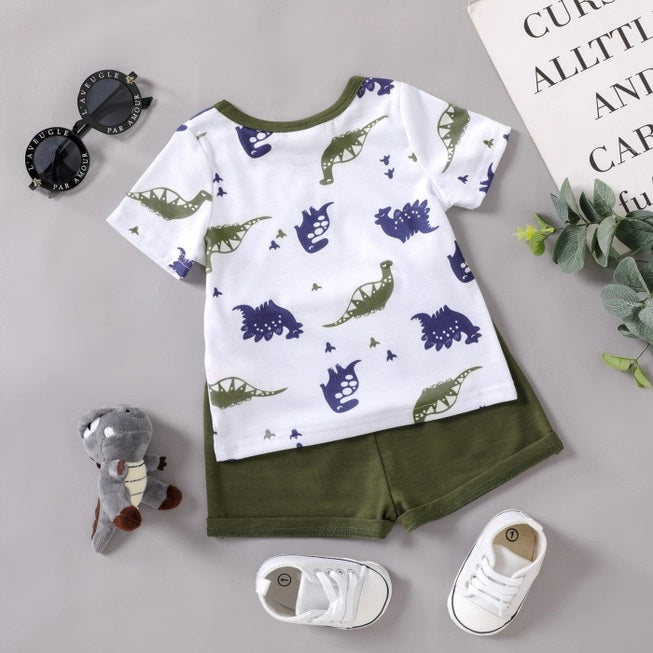 Baby Boy Dinosaur T-Shirt Shorts Set