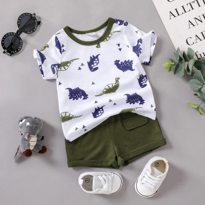 Baby Boy Dinosaur T-Shirt Shorts Set