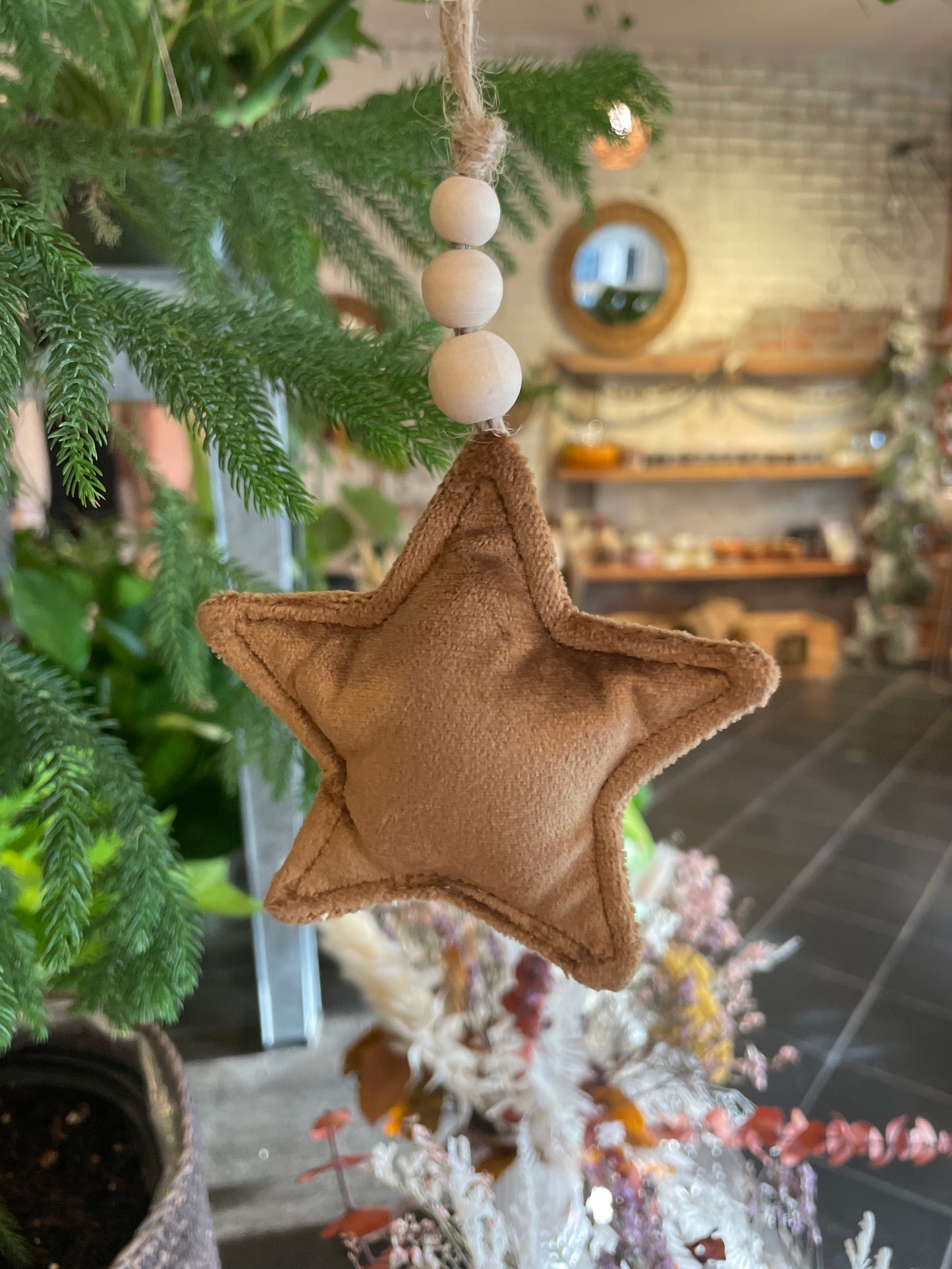 Plush Star Holiday Ornament