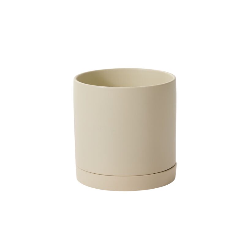 Romey Neutral Pot With Saucer