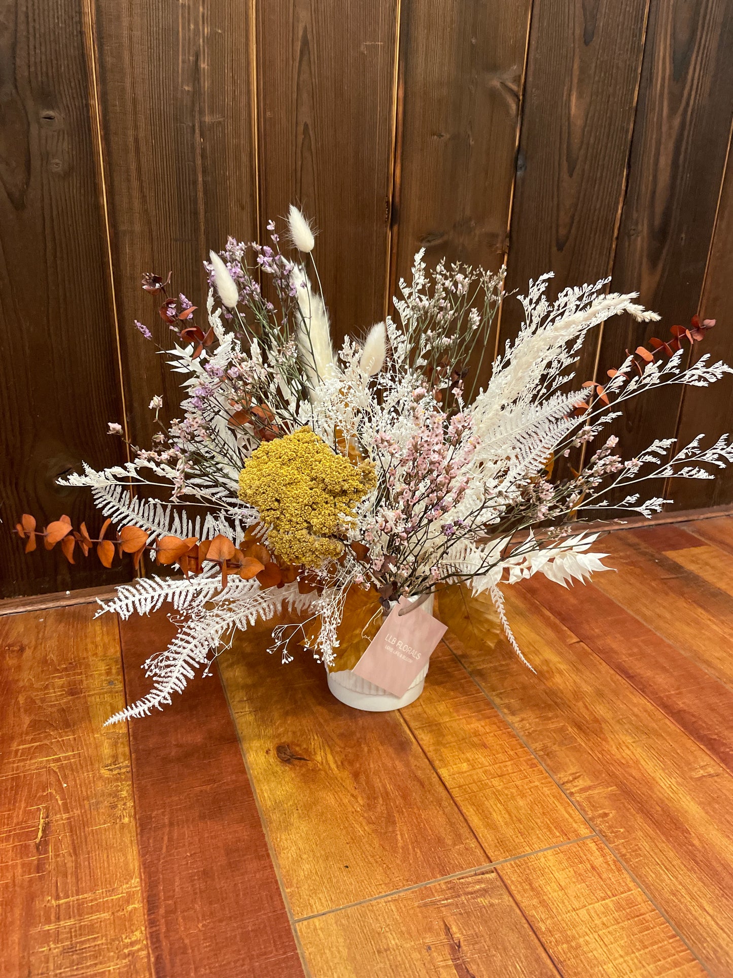 LLB Florals, Dried Autumn Arrangement in Vase