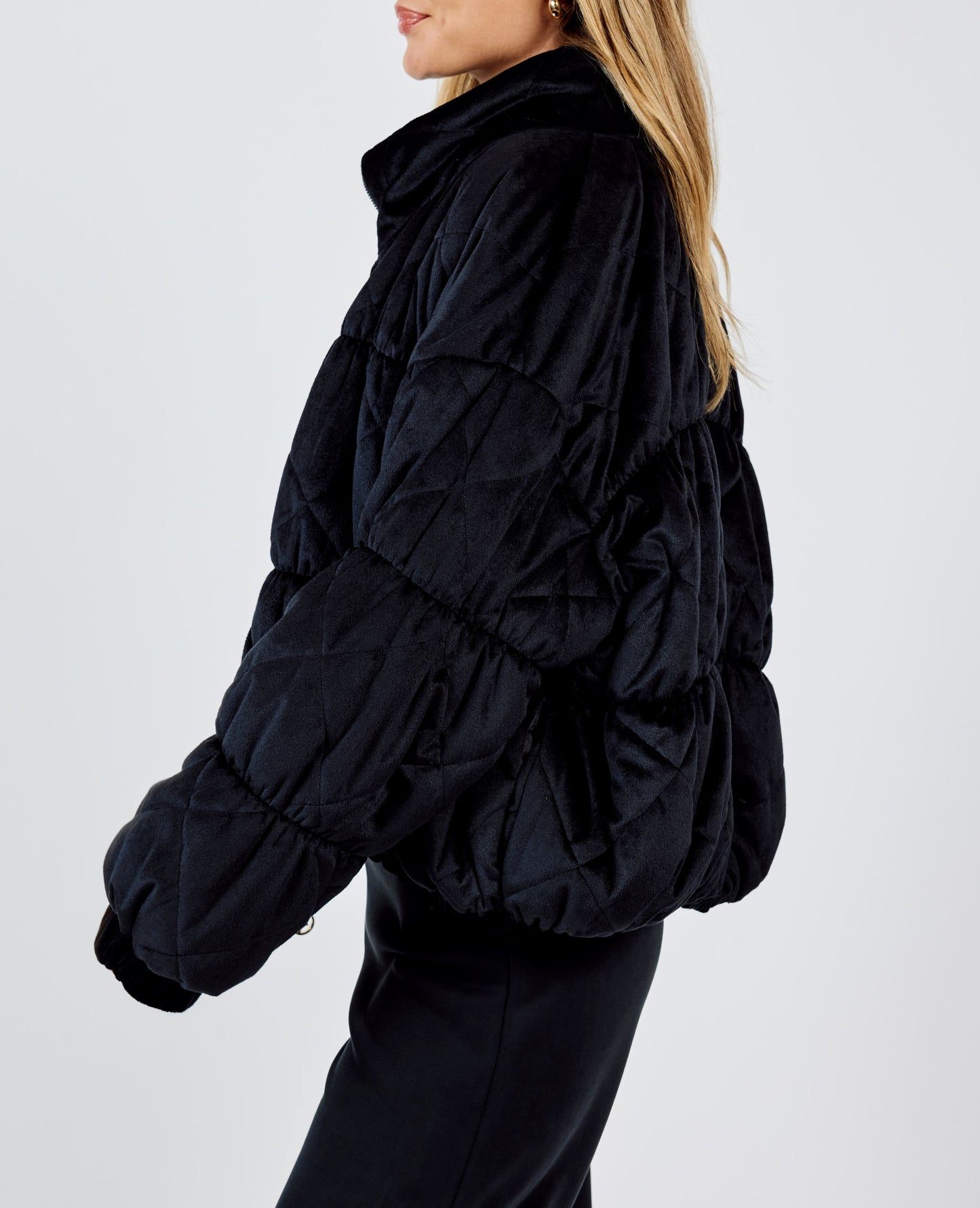 Sadie & Sage, Cosmic Quilted Coat in Black - Boutique Dandelion