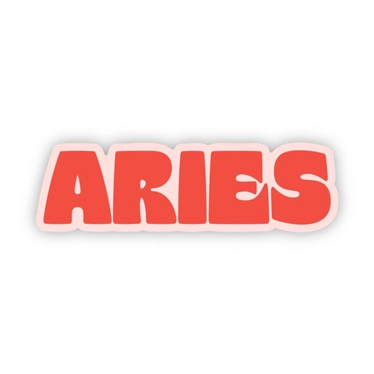 Big Moods, Aries Lettering Vinyl Sticker - Boutique Dandelion