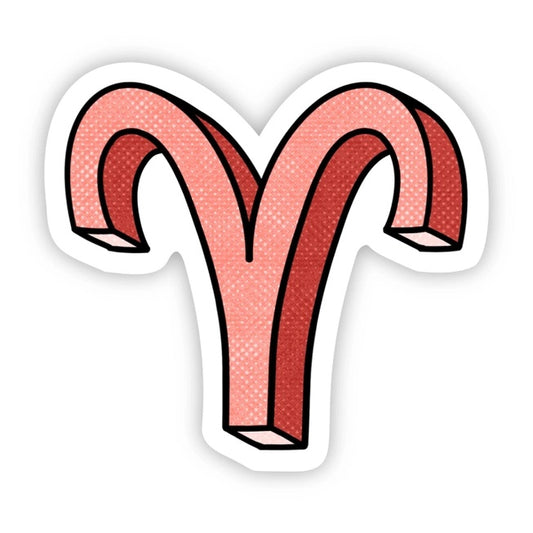 Big Moods, Aries Symbol Zodiac Vinyl Sticker - Boutique Dandelion