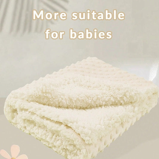 3D Polka Dot Lamb Cashmere Baby Blanket