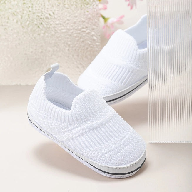 Breathable Slip-On Infant Toddler Baby  in White - Boutique Dandelion