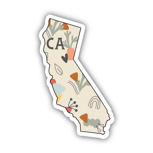 Big Moods, California Abstract Pattern Vinyl Sticker