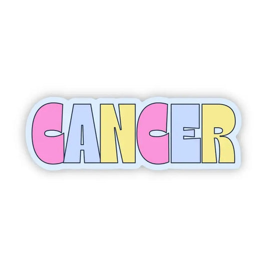 Big Moods, Cancer Lettering Vinyl Sticker - Boutique Dandelion