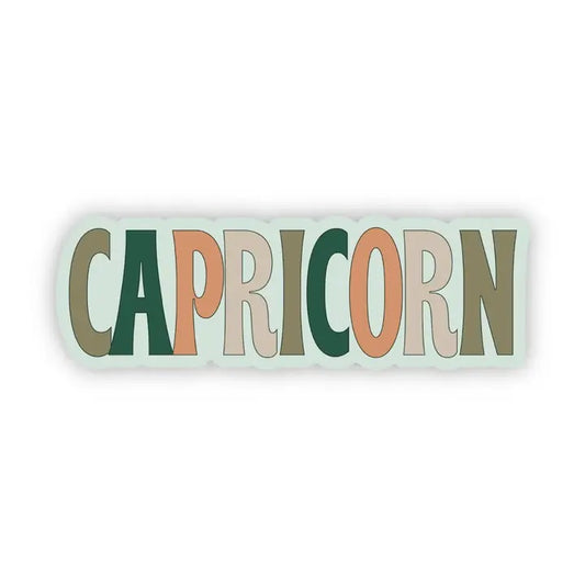 Big Moods, Capricorn Lettering Sticker