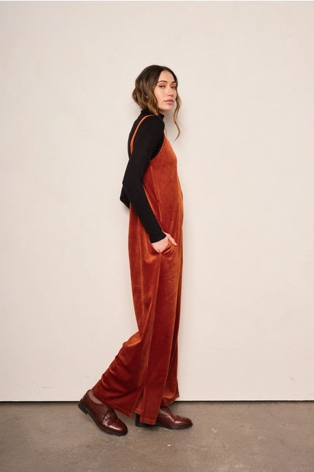 dRA Clothing Los Angeles, Colline Jumpsuit in Chestnut - Boutique Dandelion