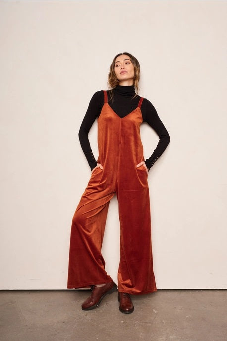 dRA Clothing Los Angeles, Colline Jumpsuit in Chestnut - Boutique Dandelion