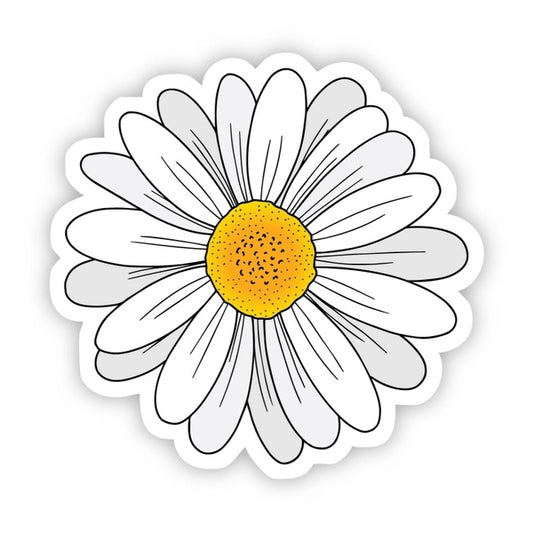 Big Moods, Daisy White Vinyl Sticker