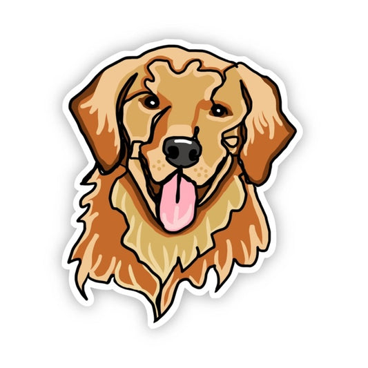 Big Moods, Golden Retriever Dog Vinyl Sticker - Boutique Dandelion