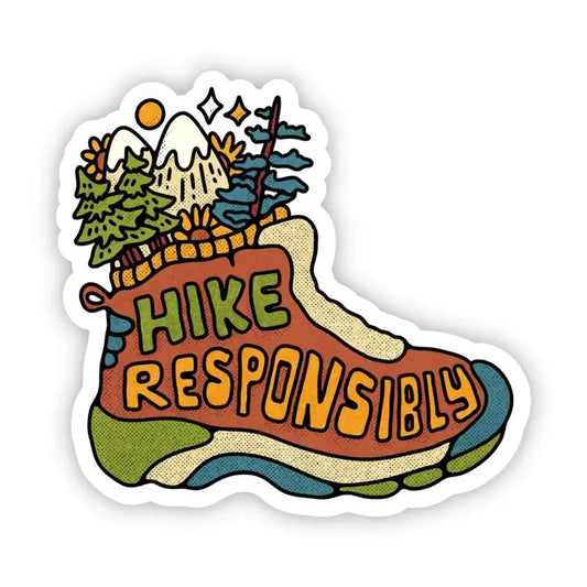 Big Moods, Hike Responsibly Nature Vinyl Sticker - Boutique Dandelion