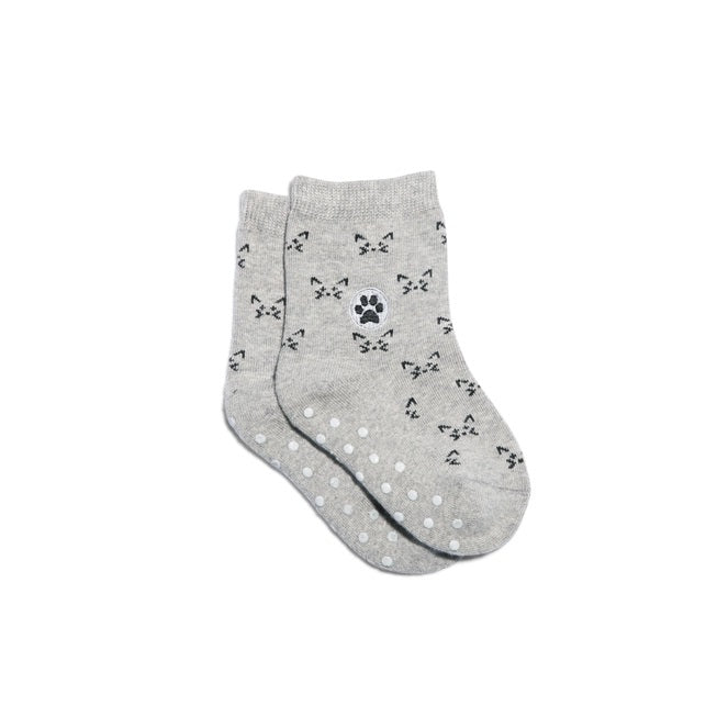 Conscious Step, Kids' Socks That Save Cats - Grey Clever Kittens - Boutique Dandelion