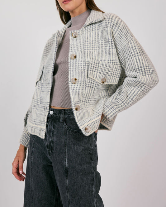 Sage The Label, Lola Plaid Sweater Jacket