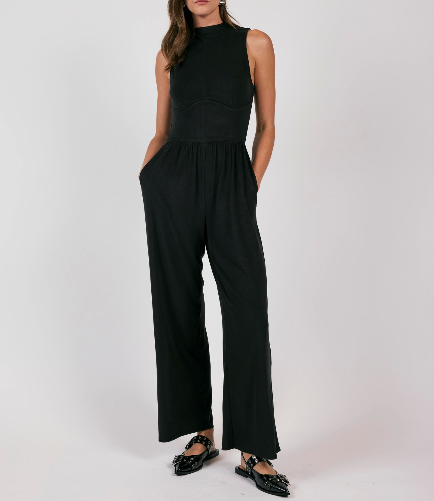 Sage The Label, See Me Now Corset Style Knit Jumpsuit