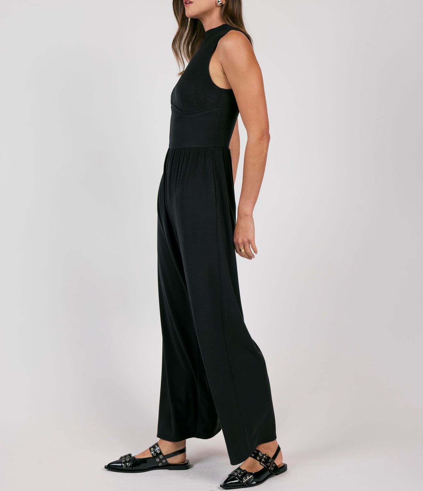 Sage The Label, See Me Now Corset Style Knit Jumpsuit