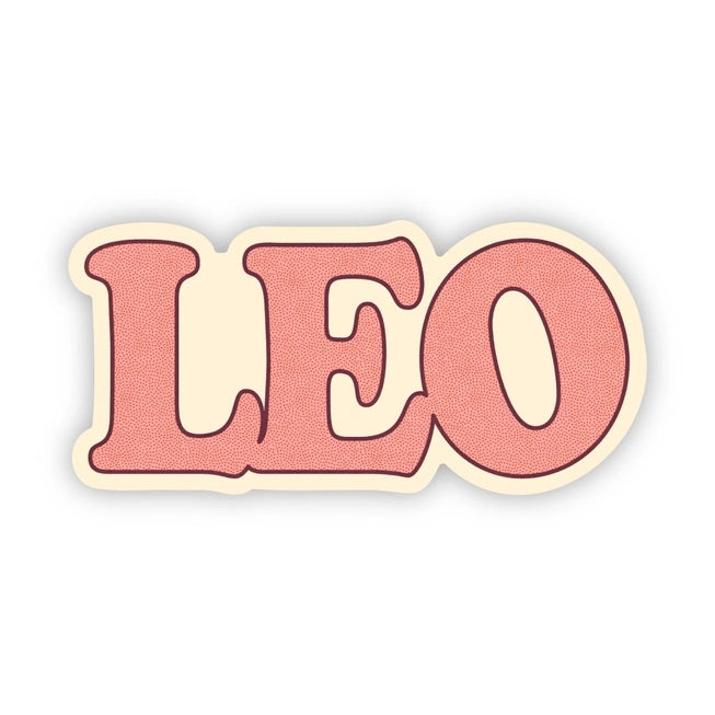 Big Moods, Leo Lettering Vinyl Sticker - Boutique Dandelion