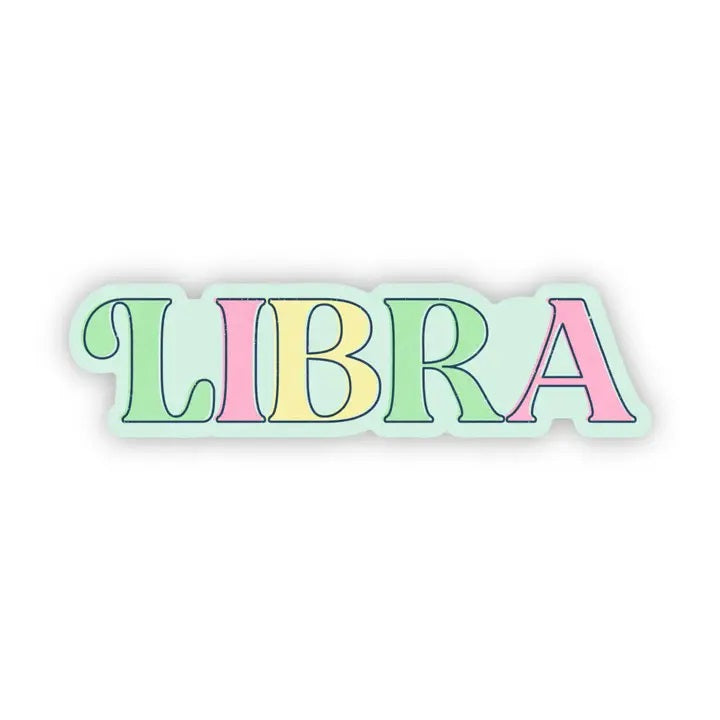 Big Moods, Libra Lettering Vinyl Sticker - Boutique Dandelion