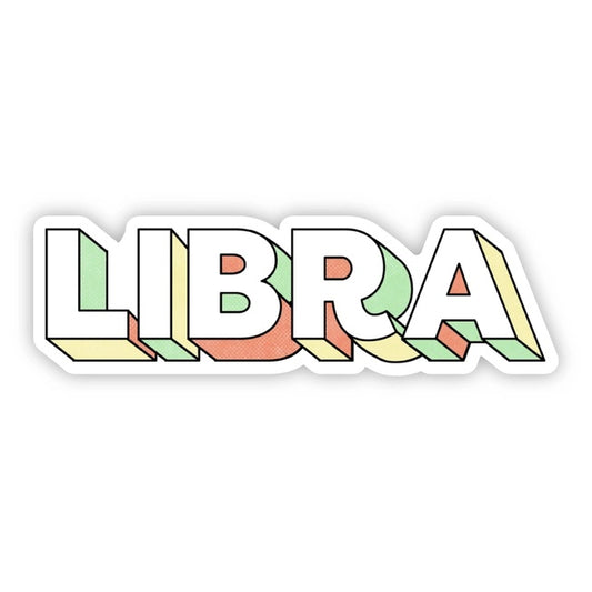 Big Moods, Libra Lettering Zodiac Vinyl Sticker - Boutique Dandelion