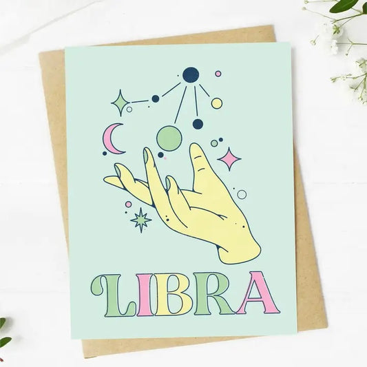 Big Moods, Libra Zodiac Greeting Card