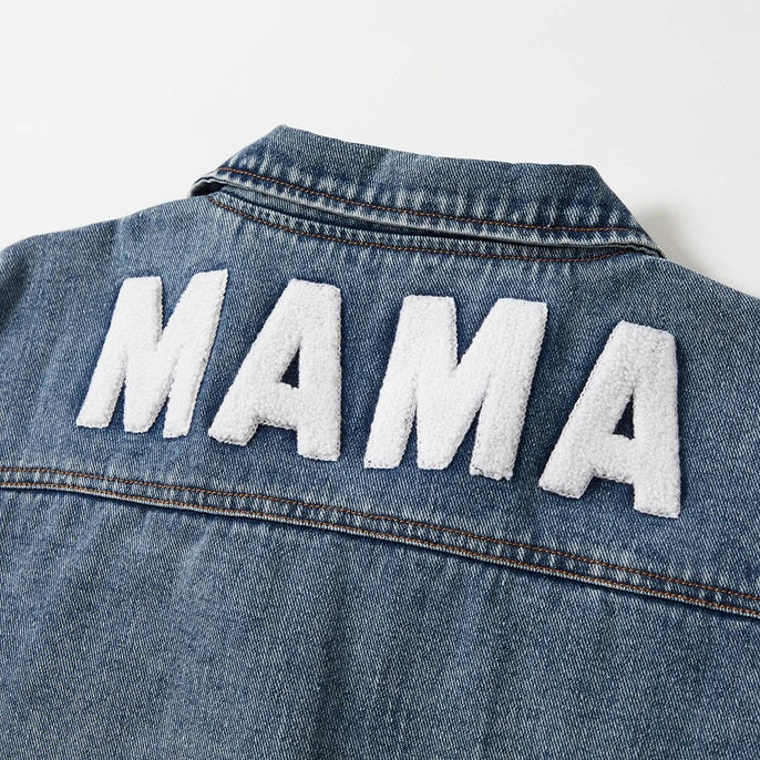 Mommy and Me Distressed Denim Jacket