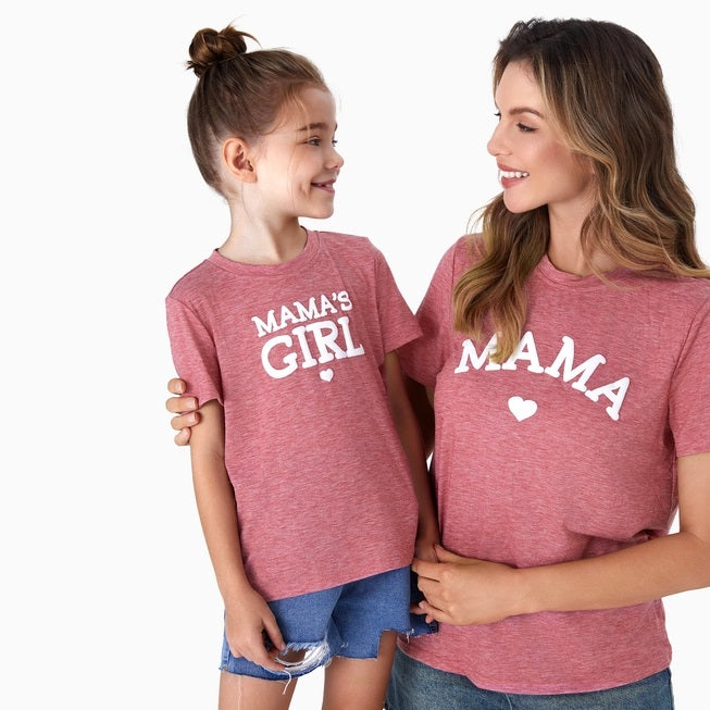 Mommy and Me Foam Print Heart Tops