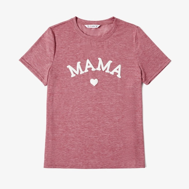 Mommy and Me Foam Print Heart Tops