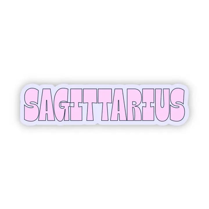 Big Moods, Sagittarius Lettering Vinyl Sticker