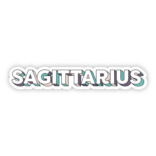 Big Moods, Sagittarius Lettering Zodiac Vinyl Sticker - Boutique Dandelion