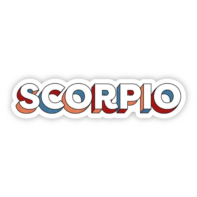 Big Moods, Scorpio Lettering Zodiac Vinyl Sticker - Boutique Dandelion