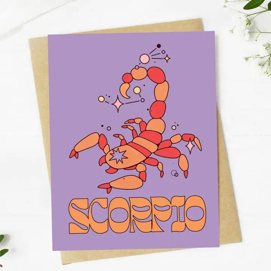 Big Moods, Scorpio Zodiac Greeting Card