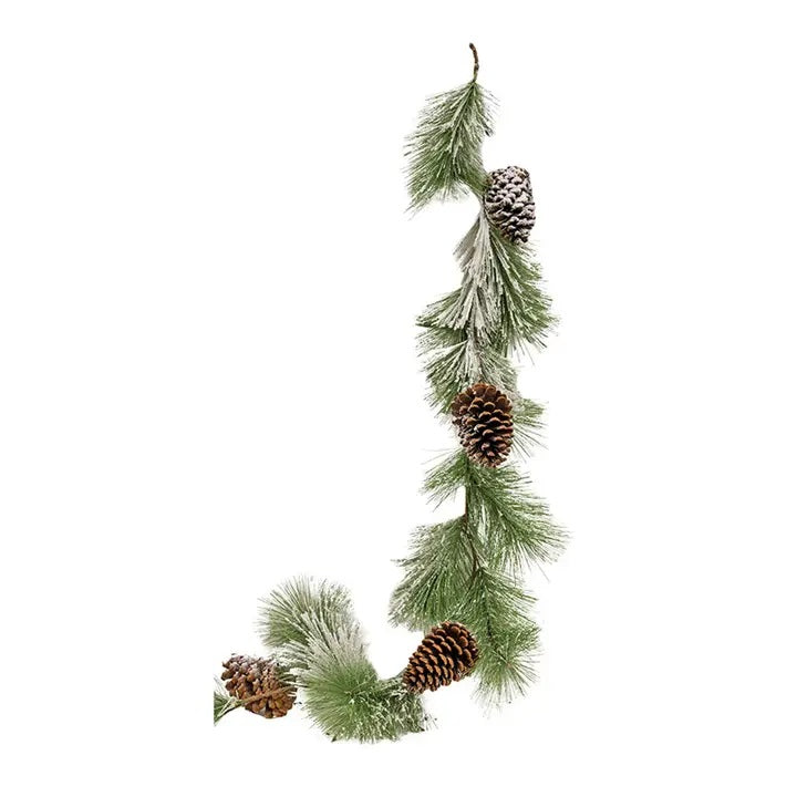 Snowfall Pine Garland 70"L