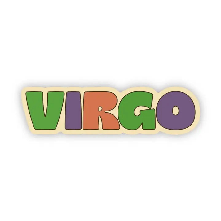 Big Moods, Virgo Lettering Vinyl Sticker - Boutique Dandelion