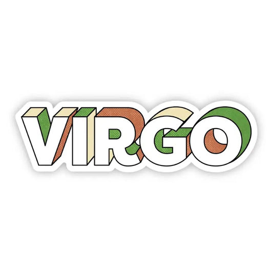 Big Moods, Virgo Letterinig Zodiac Vinyl Sticker - Boutique Dandelion