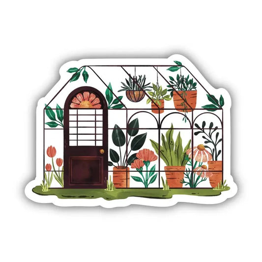 Big Moods, Green House Garden Vinyl Sticker