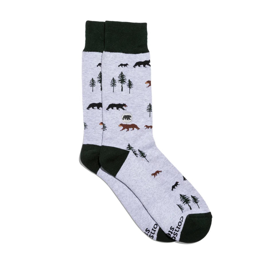 Conscious Step, Socks That Protect Bears - Great Grizzlies - Boutique Dandelion