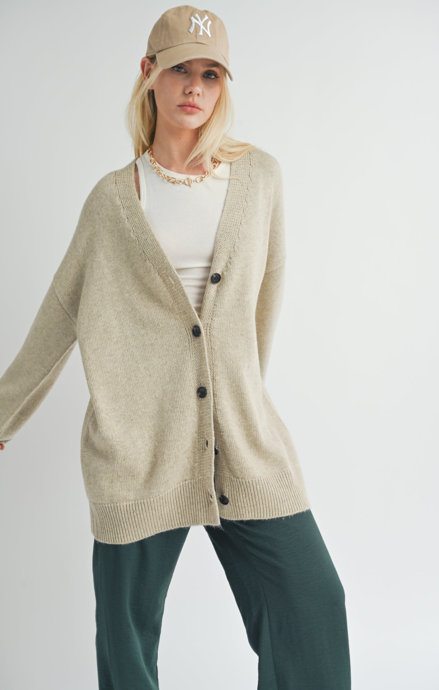 Sage the Label, Sydney Oversized Cardi in Natural - Boutique Dandelion