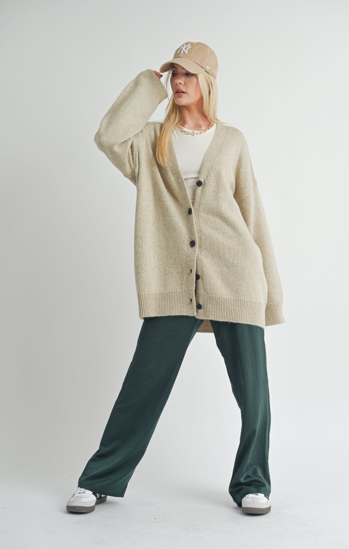 Sage the Label, Sydney Oversized Cardi in Natural - Boutique Dandelion