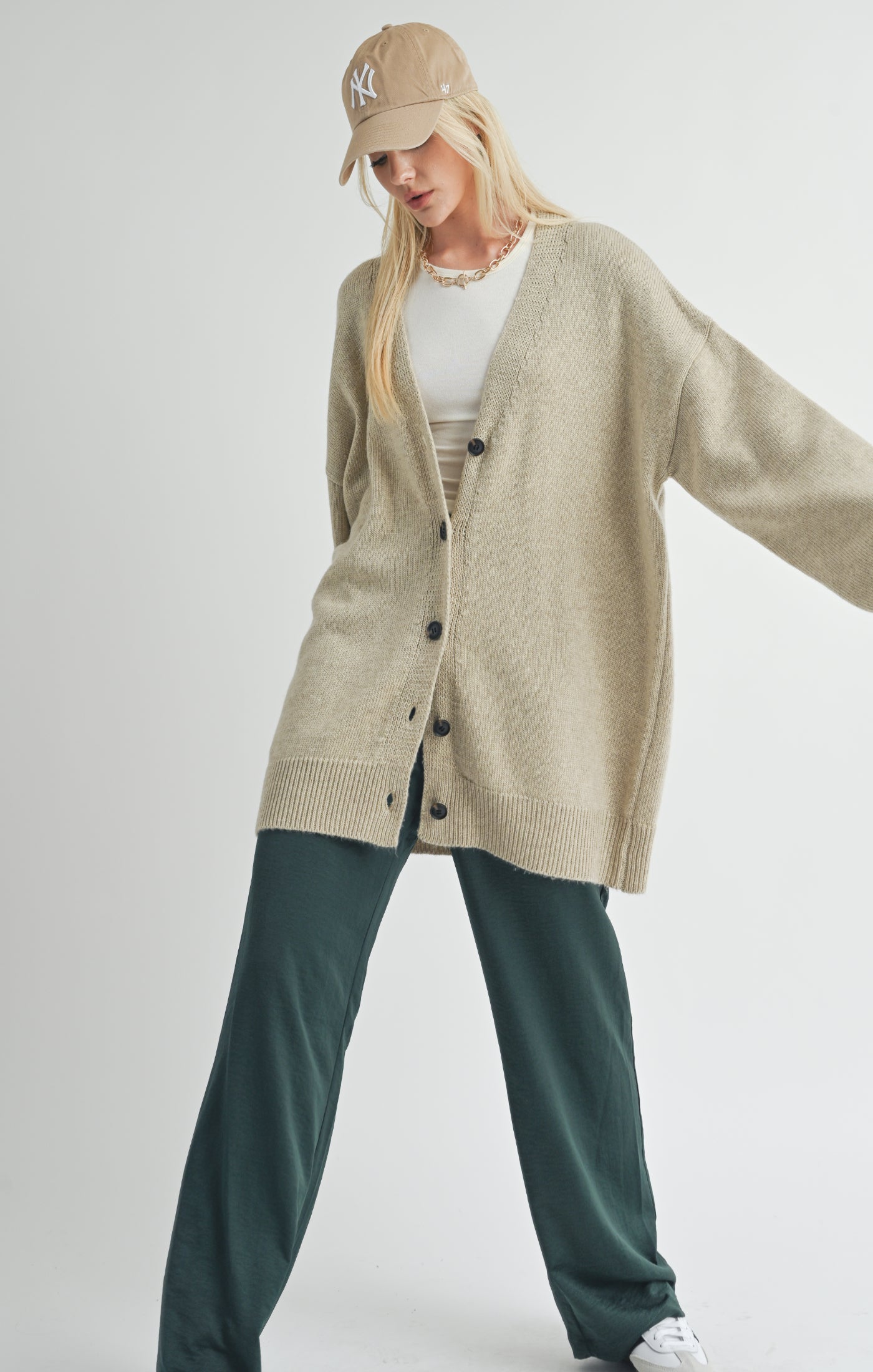 Sage the Label, Sydney Oversized Cardi in Natural - Boutique Dandelion