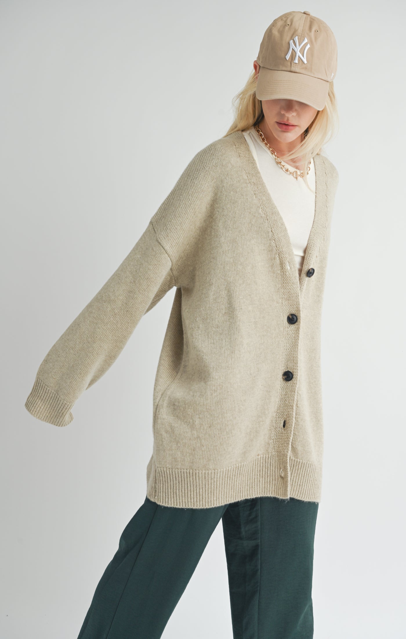 Sage the Label, Sydney Oversized Cardi in Natural - Boutique Dandelion