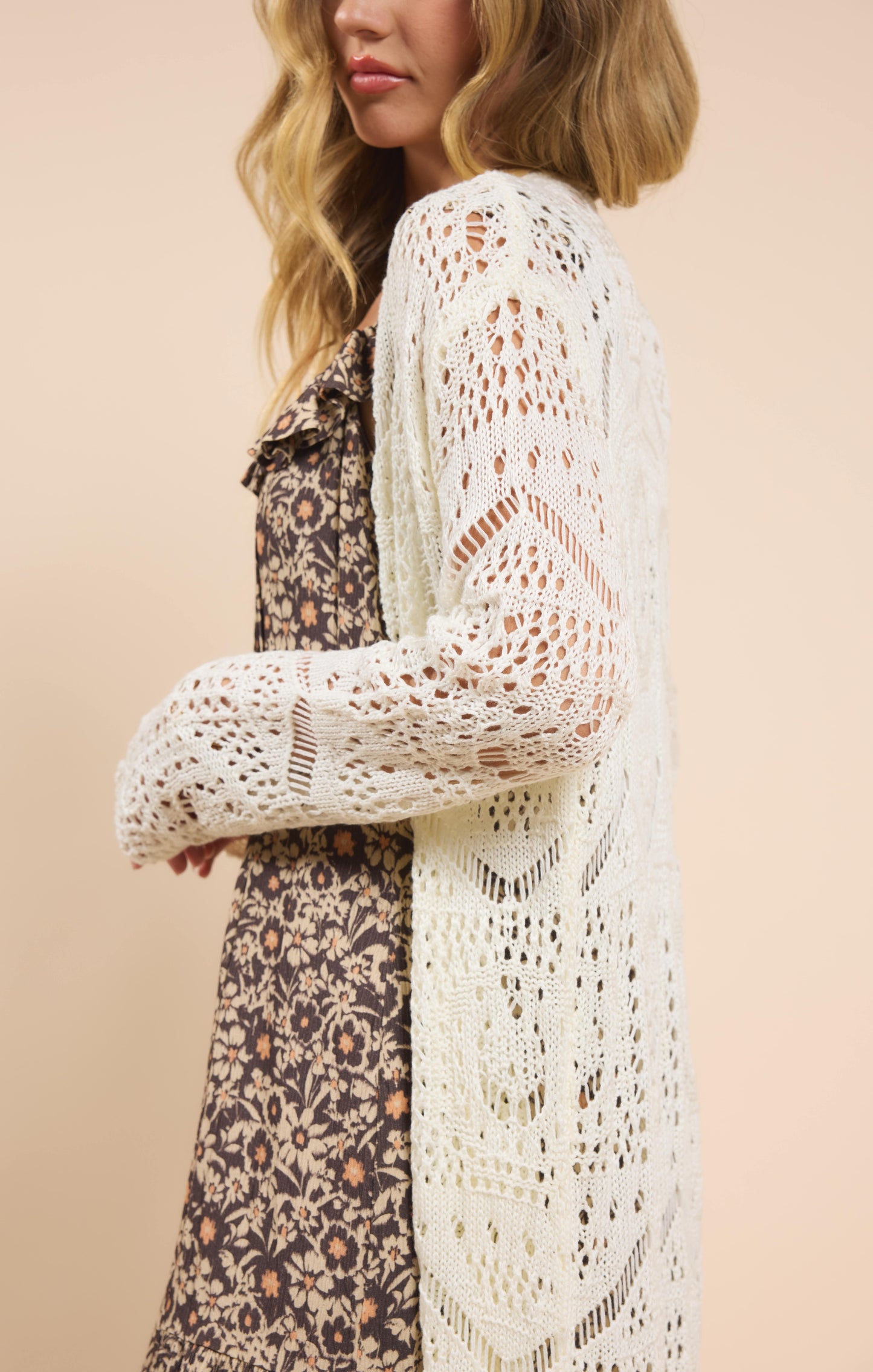 Sadie & Sage, Las Palmas Intricate Long Knit Cardigan