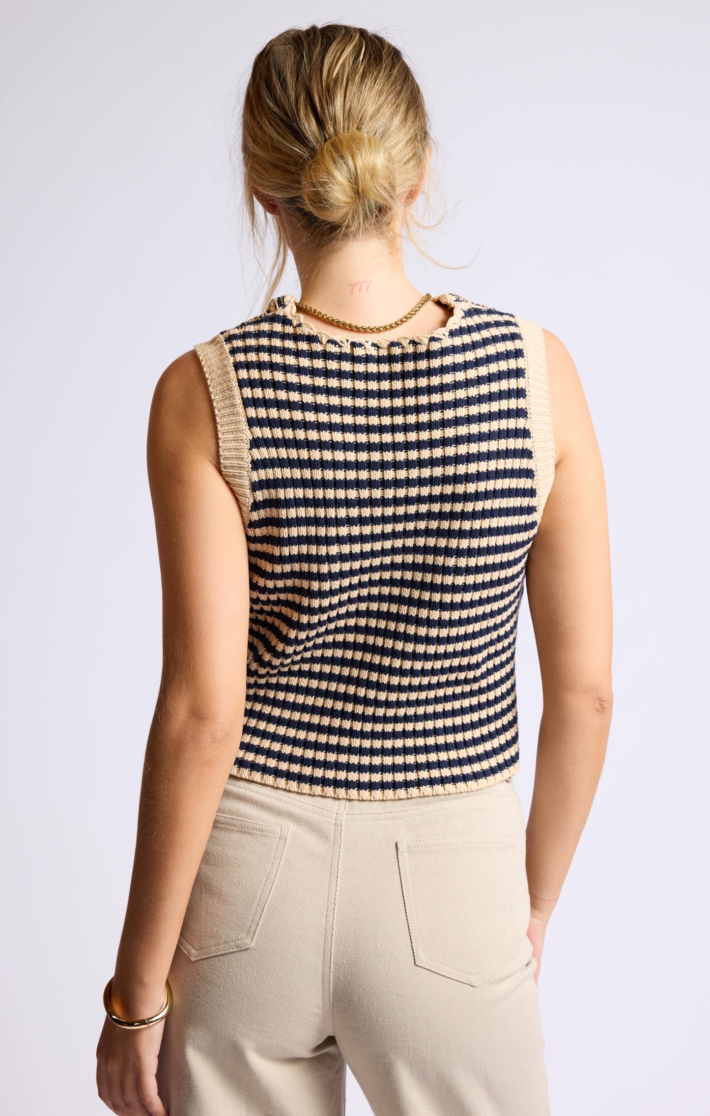 Sage The Label, Mona Sweater Tank With Back Detail