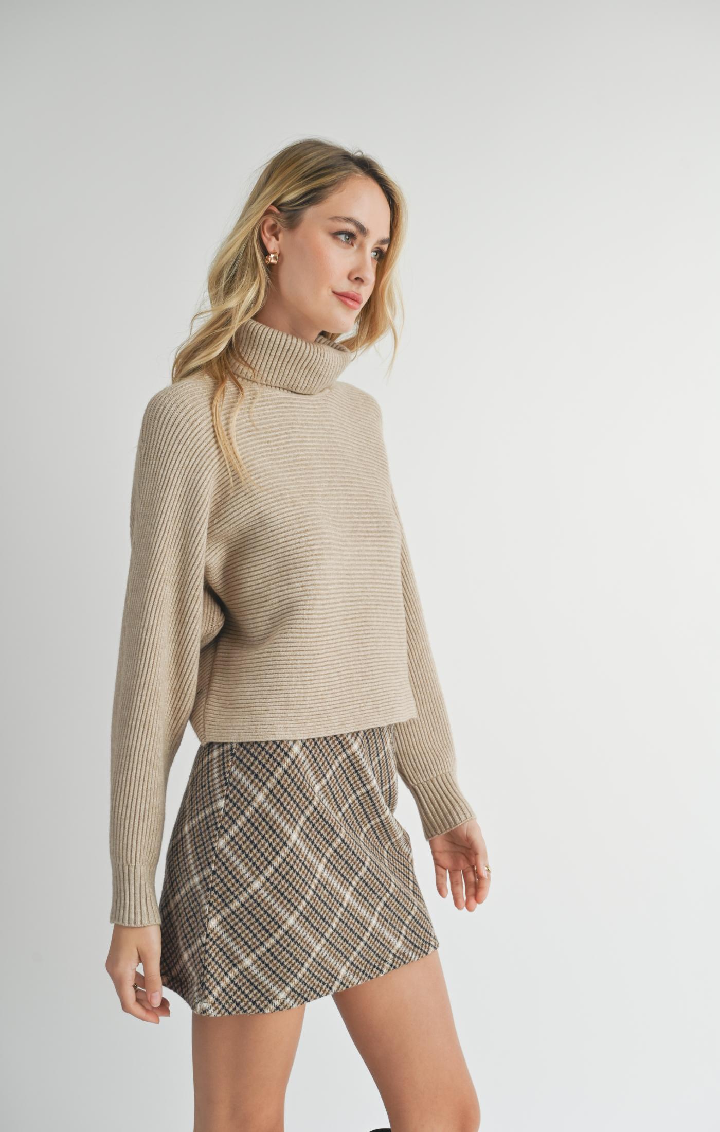 Sadie & Sage, Anya Turtleneck Dolman Sleeve Sweater