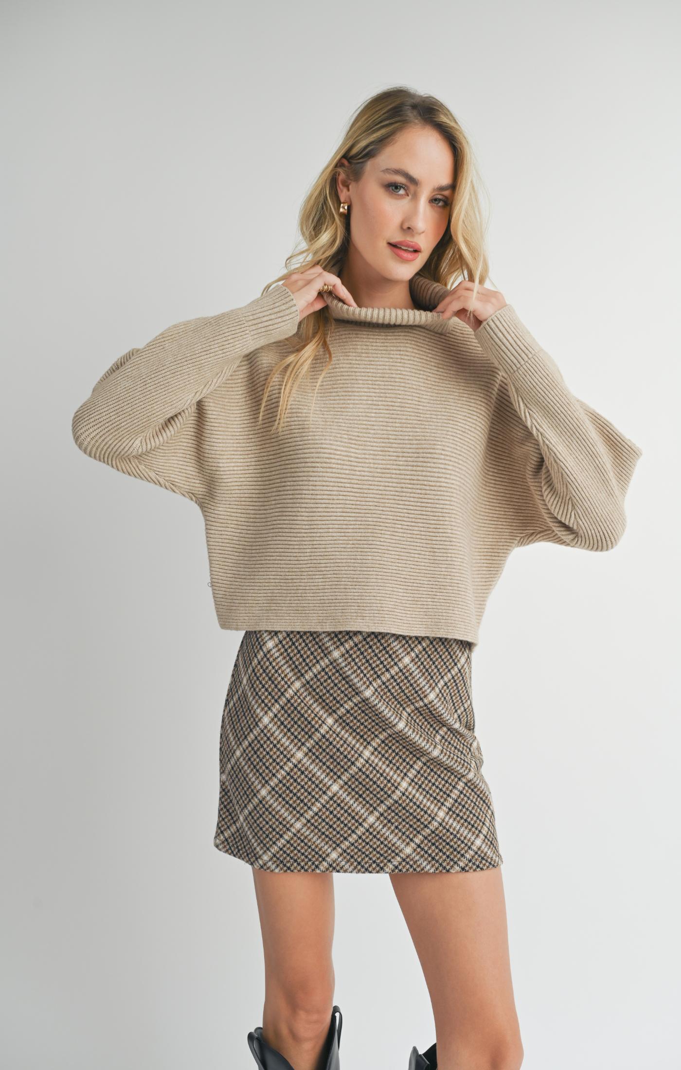 Sadie & Sage, Anya Turtleneck Dolman Sleeve Sweater