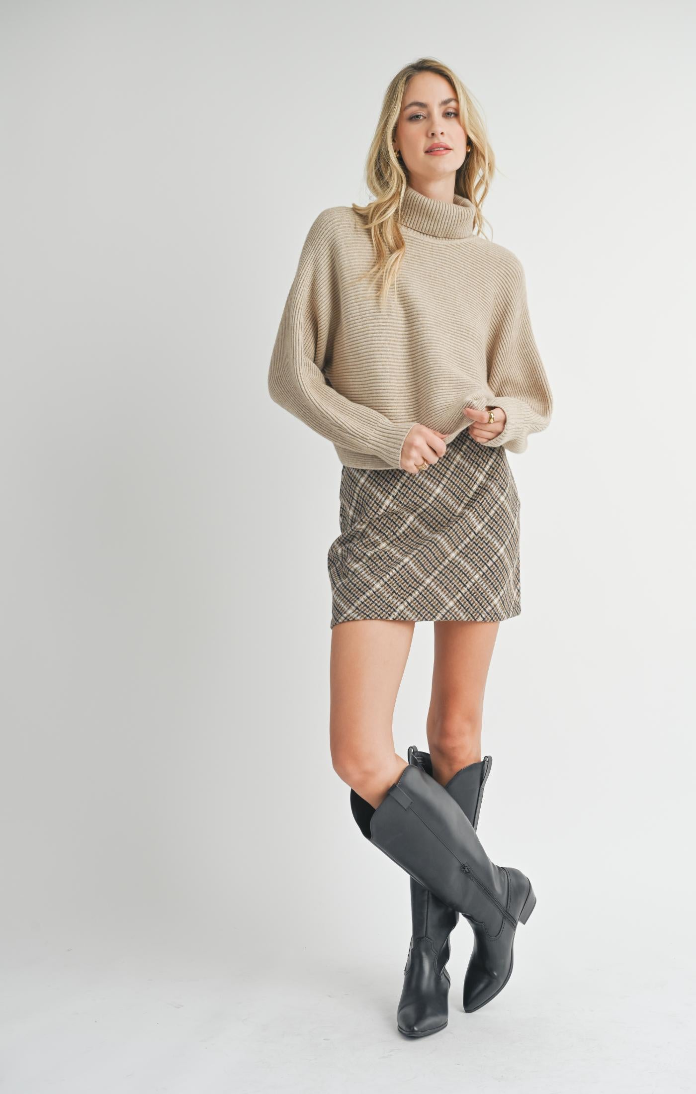 Sadie & Sage, Anya Turtleneck Dolman Sleeve Sweater