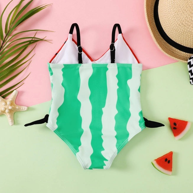 Thin Strap Watermelon One Piece Swimsuit for Baby Girl