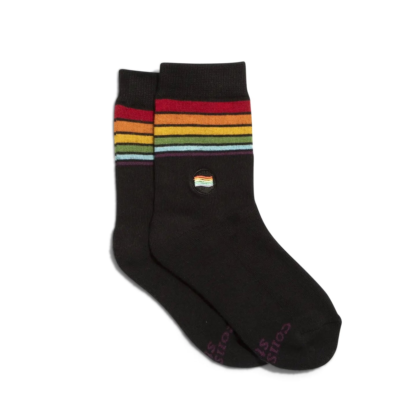 Conscious Step, Kids' Socks That Save LGBTQ Lives - Classic Rainbow Stripe